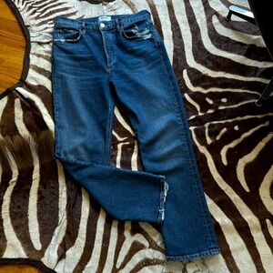 AGOLDE the Riley slightly distressed high rise size 28